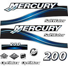 Mercury Nowy zestaw naklejek zaburtowych 200 KM niebieski 