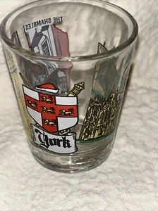 York England Shot Glass The Shambles UK Crest - Picture 1 of 8