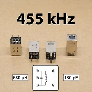 Bobine réglable 455 kHz TOKO 7MC-8128Z carré FM, IF Trans. pour MC3361/71/72 - Photo 1/7
