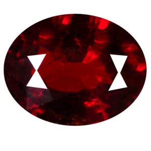 2.85 ct Flashing Oval Shape (9 x 7 mm) Orangy Red Spessartine Natural Gemstone - Picture 1 of 1