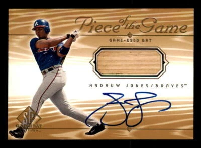 2001 SP Game Bat Edition Piece of the Game Relic Autograph/Auto Andruw Jones - Image 1 of 2
