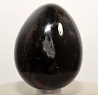 2.2&quot; 150g Black w/ Red Chacledony Agate Gemstone Crystal Mineral Egg from India