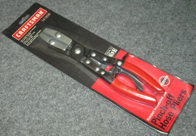 NOS Craftsman 41839 USA 10" Ratchet Lock Swivel Jaw Pinch-Off Hose Clamp Pliers Foto 1 de 4