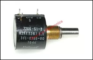 Potentiometer Precision 2K +/-3%, Linearity +/- 0.1%, Beckman Part # 7266-51-2 - Picture 1 of 1