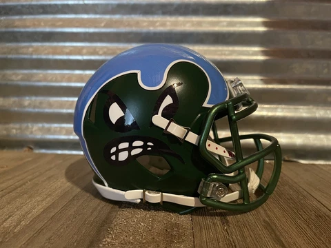Custom Tulane Green Wave (2018 vs Memphis Tigers) Speed Mini Helmet Cover