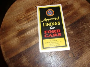 ZUGELASSENE BELÄGE FÜR FORD AUTOS ZU VERKAUFEN VON MOTOR SUPPLY CO. LEWISTON, MAINE - Bild 1 von 4