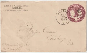1894 Havana ILL (Mason Co) Corner advt W Heald & So Cover (A382) - Picture 1 of 1