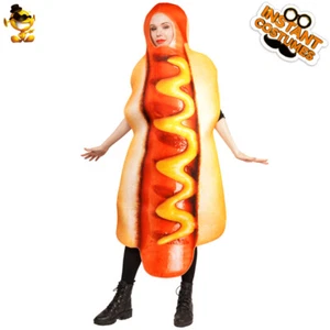Adulto Vestir Perro Caliente Disfraz Unisex Divertido Perro Caliente Mono para Juego de Rol Fiesta - Imagen 1 de 3
