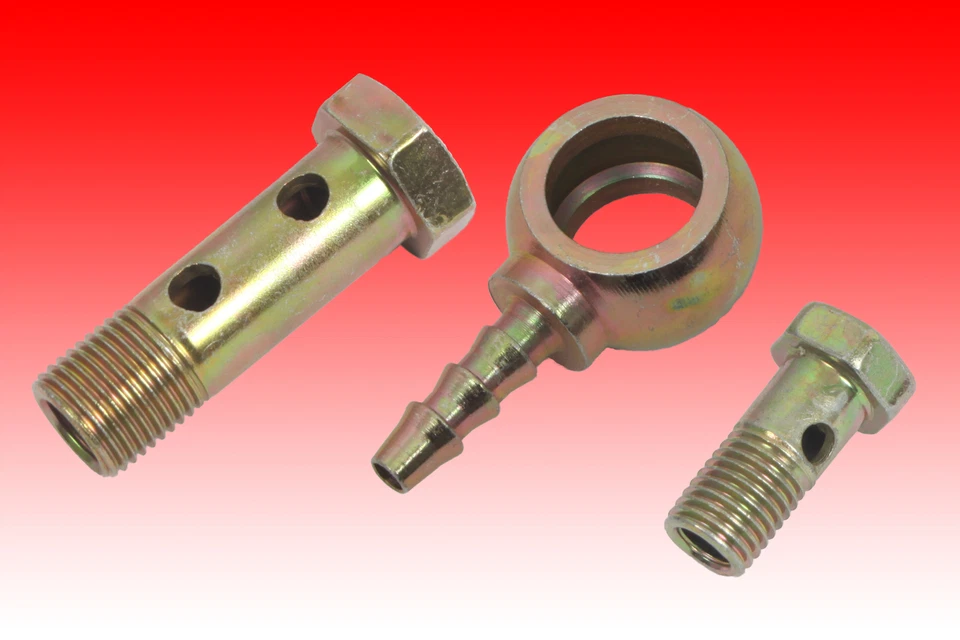 KMPARTS Hohlschraube Doppelhohlschraube Ringöse M6 M8 M10 M12 M14 M16 M18