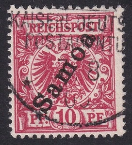 Samoa 10 Pfg., lilarot Mi.Nr. 3 c gestempelt geprüft BPP Mi.Wert 170 € (1387) - Bild 1 von 2
