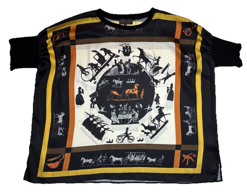 HERMÈS Camicetta tunica donna piccola Gracia Equestrian ispirazione Hermes Lagenlook