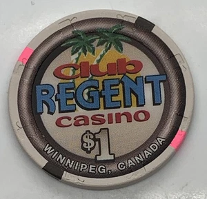 Club Regent Casino $1 ficha Winnipeg Manitoba Canadá - H&C RHC 1993 - Imagen 1 de 2