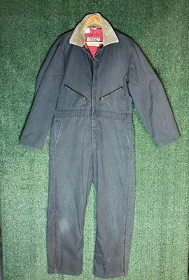 Walls Blizzard Pruf Insulated Coveralls Size Large One Piece Zip Jumpsuit USA - Image 1 of 4
