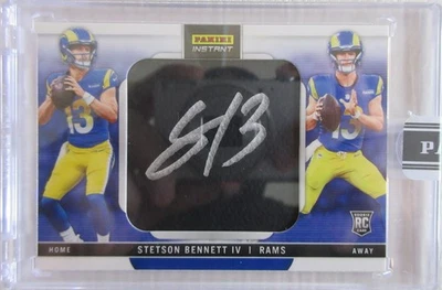 Panini Instant NFL Home Away Stetson Bennett IV Rookie RC ON CARD AUTO SSP 7/10 - Image 1 of 4