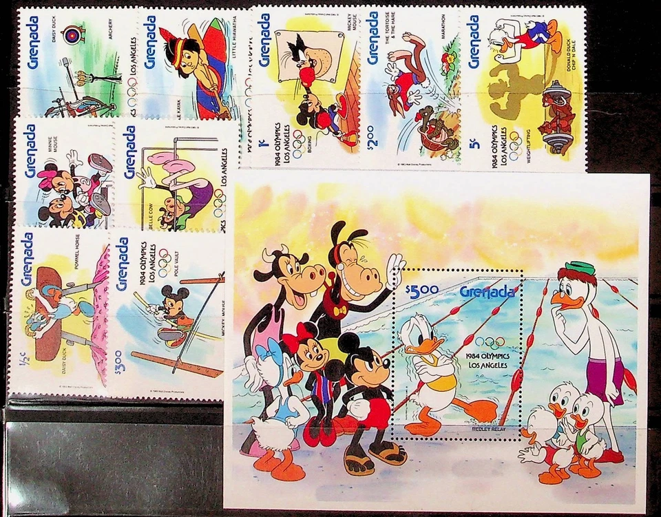 GRENADA Sc 1185-94 NH SET+S/S OF 1984 - DISNEY -(ZN25) - Image 1 of 1