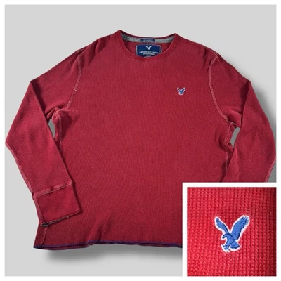 American Eagle Shirt Mens XXL Thermal Waffle Knit Long Sleeve Shirt Vintage Fit - Image 1 of 4
