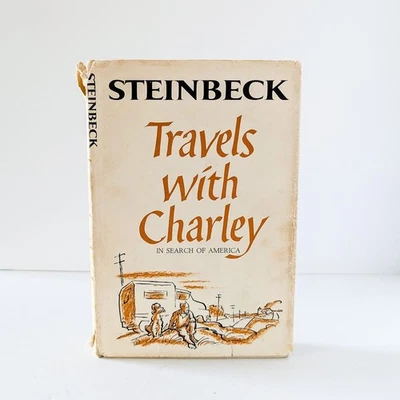 TRAVELS WITH CHARLEY John Steinbeck 1962 First Viking Ed Book of the Month Club Foto 1 de 4