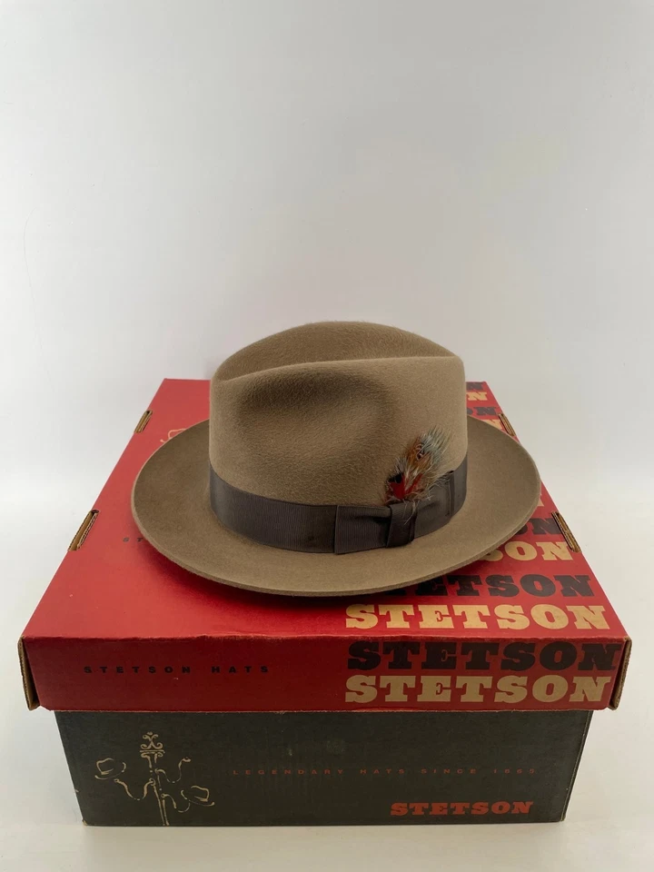 Sombrero Stetson Sovereign Fedora Talla 7 1/4 Con Caja Foto 1 de 4