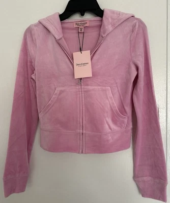 全新带标签! Juicy Couture Velour Floral Bloom Track Suit 运动服女式 X-SMALL 码 — 第 1/4 张图片