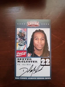 2010 Dexter McCluster Senior Bowl Rookie Card Ole Miss/Chiefs - Picture 1 of 2