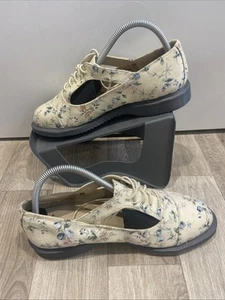 Cream Floral Dr Martens Carrie AW501 Mary Jane Schuhe Größe 6 UK EU 39 - Bild 1 von 10