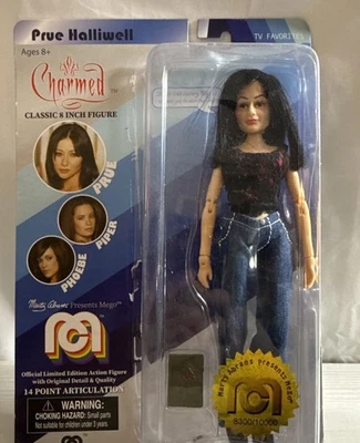Figura de acción 2018 Charmed Prue Halliwell Classic 8" Marty Abrams Mego caja abierta Foto 1 de 4