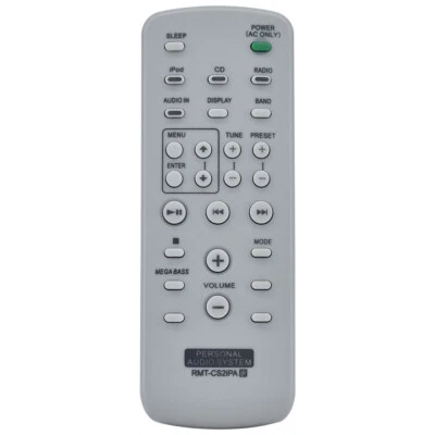 New RMT-CS2iPA For Sony PERSONAL Audio System Remote Control ZS-S2iP ZS-S4iP - Image 1 of 4