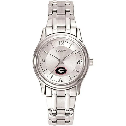 Women's Georgia Bulldogs UGA Watch Bulova Silver Circle II Cover