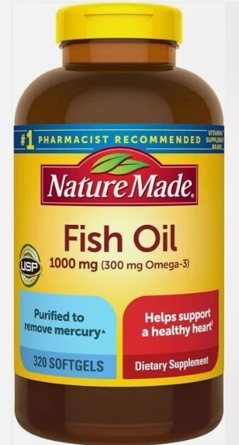 Nature Made Fish Oil 1000 MG 320 Softgels