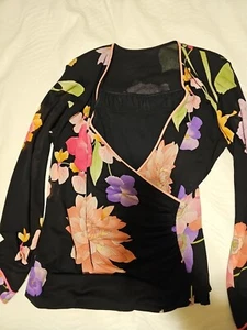 VINTAGE Leonard Paris 70's-80's Japan Floral Blouse  - Picture 1 of 3