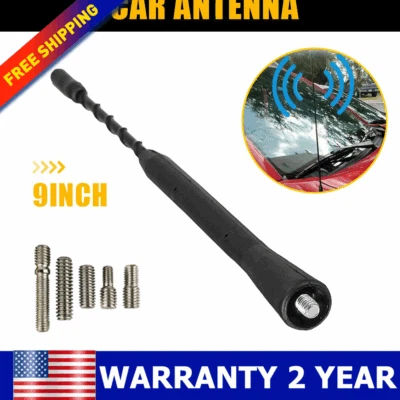 9" Black Antenna Mast Power Radio AM/FM for 2003-2009 HUMMER H2 H 2 Roof 2004 US - Image 1 of 4