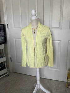 PREMISE Citrine Cardigan Sweater XS NEW Yellow Green Open Front - Picture 1 of 15
