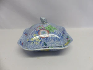 Cuenco de verduras cubierto azul Copeland Spode FLOR SILVESTRE - Imagen 1 de 3