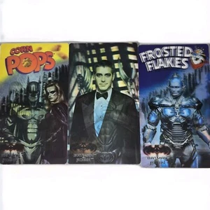 Batman & Robin Kellogg's Canada 3D Lenticular 1997 Cereal Cards (3) - Picture 1 of 11