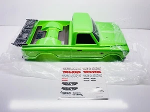 Traxxas Drag Slash Green C10 Chevrolet Body W Wing Grill Bumper Decals #9084 - Picture 1 of 8