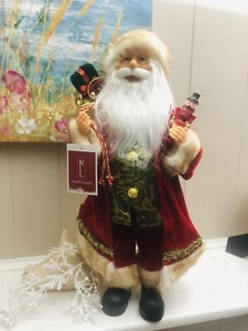 Northlight 18" stehender Weihnachtsmann mit Nussknacker Weihnachtsfigur - Bild 1 von 3