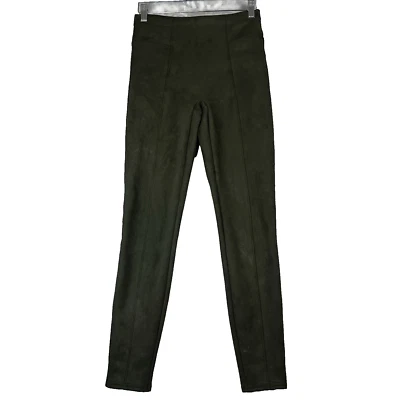 Spanx Leggings Pants Womens Olive Green Faux Suede Pull On Stretch Small - Image 1 of 4