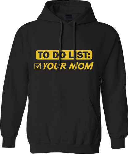 RHUDE Felpa con cappuccio To Do List Your Mum musica cool compleanno roda offensiva regali sarcastici