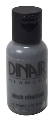 Dinair Airbrush Makeup Glamour Foundation 1.15 oz Black Charcoal NOS - image 1 of 4