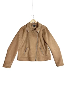 Torrid Jacket Size 2 18/20 Plus Brown Color Microfiber Trendy Coat Curvy - Picture 1 of 7