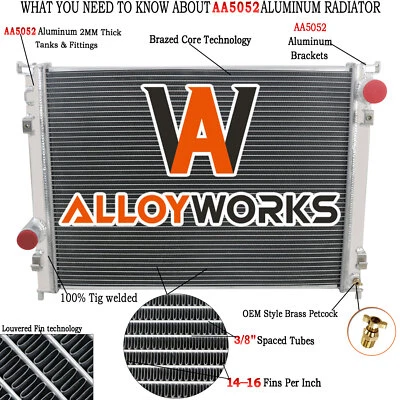 3 Row Radiator For 2009-15 Dodge Charger Challenger Chrysler 300 V6 V8 2.7L 6.1L - Image 1 of 4