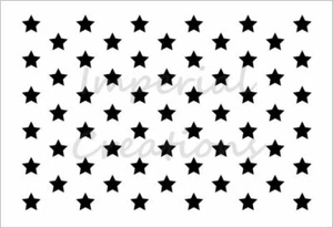 STARS 1/2" Inch American Flag Pattern 7.5" x 11" Stencil Plastic Sheet NEW S404 - Picture 1 of 2