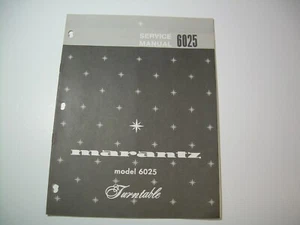 Marantz service manual with schematics original & repair info Marantz 6025 - Picture 1 of 1