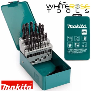 Juego de brocas de metal Makita HSS-R 25 piezas rollo forjado en estuche de metal 1-13 mm D-54097 - Imagen 1 de 10