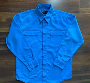 FUBU boys blue polyester button down long sleeve shirt, youth size M (10/12) - Picture 1 of 5