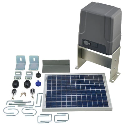Kit abridor de puerta corredera CO-Z con panel solar de 20 W para puertas domésticas de 1800 lb 40 pies Foto 1 de 4