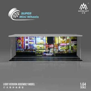 MoreArt 1:64 Street View Diorama Car Garage B with LED Lights - Picture 1 of 2