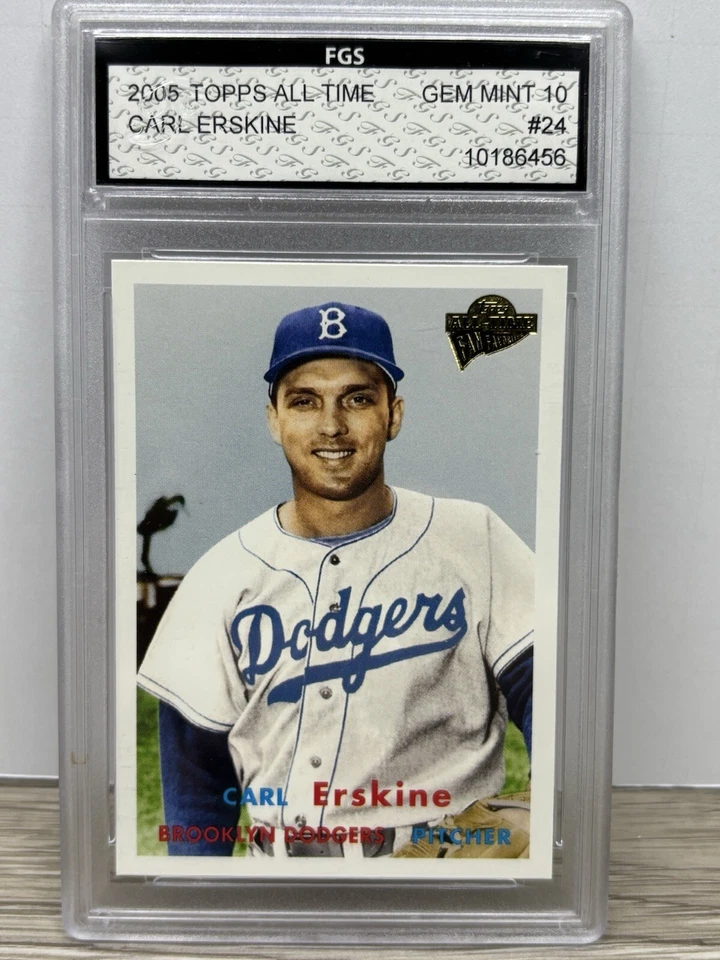 Carl Erskine 2005 Topps All-Time Fan Favorites #24 Brooklyn Dodgers - Image 1 of 2