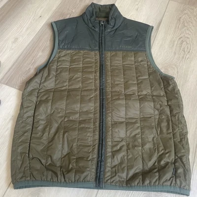 Chaleco Filson Ultraligero Para Hombre Pequeño Puffer Acolchado Primaloft Nylon Campo Verde J2 Foto 1 de 4