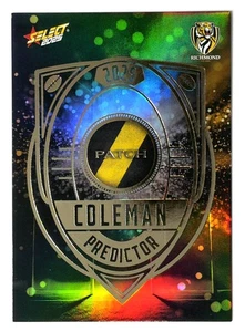 2025 AFL Select Footy Stars Richmond Coleman Predictor Patch Gold Tigers #199 - Picture 1 of 3